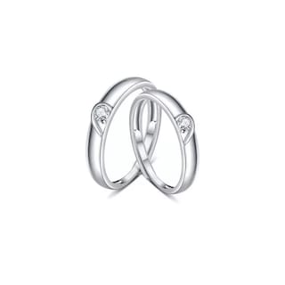 Foto 3 | Foto 3 | 2 Anillos Promesa Belug de Plata Fina 925 Corazón Parejas Compromiso