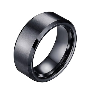 Foto 1 | Foto 1 | Anillo de Titanio Liso Acero Inoxidable Minimalista color Negro