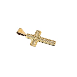 Foto 2 | Foto 2 | Dije Crixus Joyería Cruz de Oro 10k y Piedra Zirconia para Hombre
