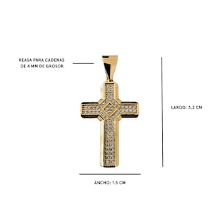 Foto 4 | Foto 4 | Dije Crixus Joyería Cruz de Oro 10k y Piedra Zirconia para Hombre
