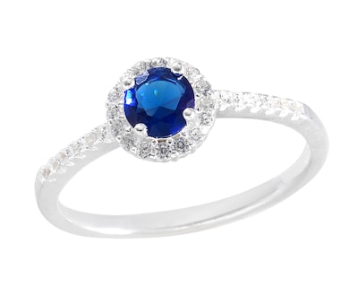 Foto 1 | Foto 1 | Anillo Solitario de Plata Horoz Piedra Azul #7