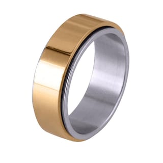 Foto 2 | Foto 2 | Anillo Giratorio Antiansiedad Luckman Axel Oro Talla 11 para Hombre
