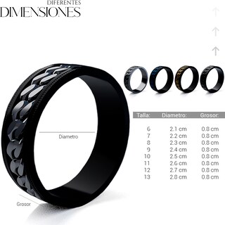 Foto 4 | Foto 4 | Anillo Set 5 Piezas De Titanio Acero Inoxidable Talla 11