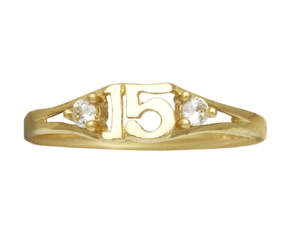 Foto 3 | Foto 3 | Anillo 15 Años Circonias #5 Horoz Oro 10k C1122