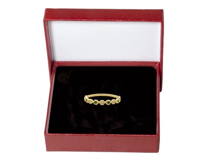 Foto 4 | Foto 4 | Anillo Churumbela Verde/blanca Horoz #7 10k Ci239