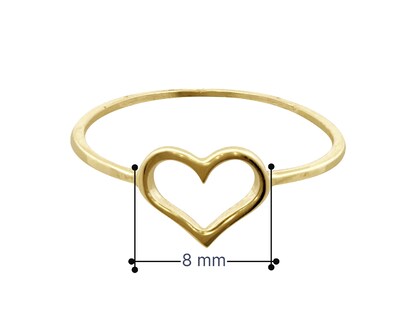 Foto 6 | Foto 6 | Anillo Corazón Lineal Horoz #7 10k Ci233