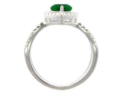 Foto 2 | Foto 2 | Anillo Corazón Verde #7 Horoz Plata .925 Cp32