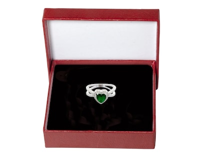 Foto 4 | Foto 4 | Anillo Corazón Verde #7 Horoz Plata .925 Cp32