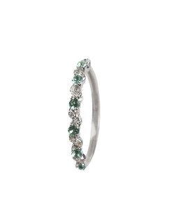 Foto 4 | Foto 4 | Churumbela de Diamantes y Esmeraldas de Oro Blanco Lucie de 14k Talla 6