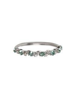 Foto 1 | Foto 1 | Churumbela Lucie de Diamantes y Esmeraldas de Oro Blanco 14k Talla 5