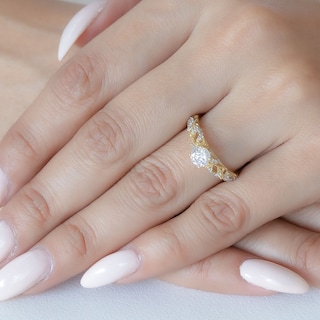 Foto 4 | Foto 4 | Anillo De Compromiso Oro 10k Vintage Thin Abba Joyas Talla 4.5
