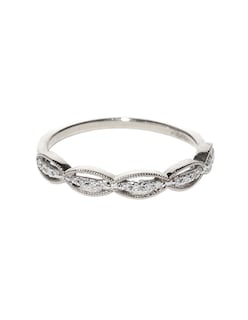 Foto 1 | Foto 1 | Churumbela Lucie de Diamantes de Oro Blanco de 14k Talla 6