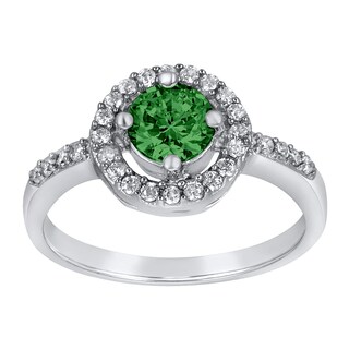 Foto 2 | Foto 2 | Anillo West Coast Jewelry De Plata De Ley Con Esmeralda Circonita Cúbica - Venta Internacional.
