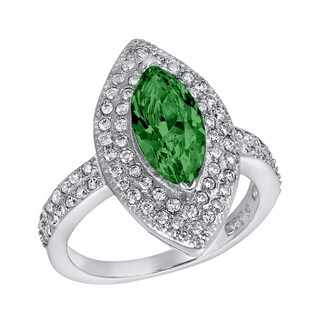 Foto 1 | Foto 1 | Anillo West Coast Jewelry De Plata De Ley Con Circonita Cúbica Verde Esmeralda - Venta Internacional.