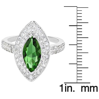 Foto 3 | Foto 3 | Anillo West Coast Jewelry De Plata De Ley Con Circonita Cúbica Verde Esmeralda - Venta Internacional.
