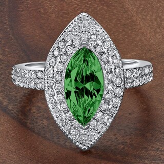 Foto 5 | Foto 5 | Anillo West Coast Jewelry De Plata De Ley Con Circonita Cúbica Verde Esmeralda - Venta Internacional.