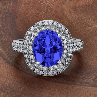 Foto 4 | Foto 4 | Anillo West Coast Jewelry Montana Azul Ovalado Con Circonita Cúbica De Plata 925 - Venta Internacional.