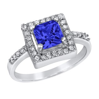 Foto 1 | Foto 1 | Anillo De Plata De Ley Con Circonita Cúbica Azul Montana De West Coast Jewelry - Venta Internacional.