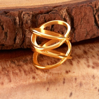 Foto 4 | Foto 4 | Anillo West Coast Jewelry Elya Split Crisscross Orbit Gold - Venta Internacional.