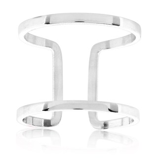 Foto 1 | Foto 1 | Brazalete Geométrico Elya De West Coast Jewelry, Acero Plateado, 15 Mm - Venta Internacional.