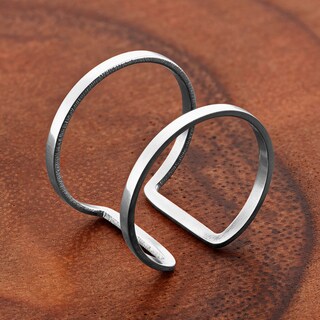 Foto 4 | Foto 4 | Brazalete Geométrico Elya De West Coast Jewelry, Acero Plateado, 15 Mm - Venta Internacional.