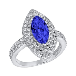 Foto 1 | Foto 1 | Anillo De Plata De Ley Con Circonita Cúbica Azul Montana De West Coast Jewelry - Venta Internacional.