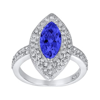 Foto 2 | Foto 2 | Anillo De Plata De Ley Con Circonita Cúbica Azul Montana De West Coast Jewelry - Venta Internacional.