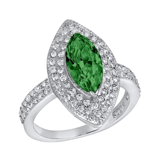 Foto 1 | Foto 1 | Anillo West Coast Jewelry De Plata De Ley Con Circonita Cúbica Verde Esmeralda - Venta Internacional.