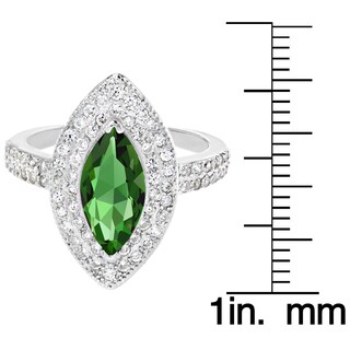 Foto 3 | Foto 3 | Anillo West Coast Jewelry De Plata De Ley Con Circonita Cúbica Verde Esmeralda - Venta Internacional.