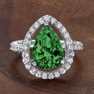 Foto 5 | Foto 5 | Anillo West Coast Jewelry De Plata De Ley Con Circonita Cúbica Verde Esmeralda - Venta Internacional.