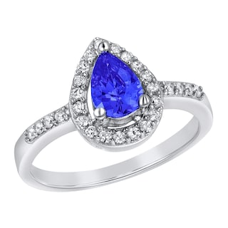 Foto 1 | Foto 1 | Anillo De Plata De Ley 925 Con Circonita Cúbica Azul Montana De West Coast Jewelry - Venta Internacional.
