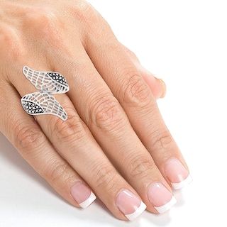 Foto 3 | Foto 3 | Anillo West Coast Jewelry Elya Leaf Wrap De Acero Inoxidable - Venta Internacional.