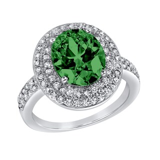 Foto 1 | Foto 1 | Anillo West Coast Jewelry De Plata De Ley Con Circonita Cúbica Verde Esmeralda - Venta Internacional.