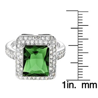 Foto 3 | Foto 3 | Anillo West Coast Jewelry De Plata De Ley Con Circonita Cúbica Verde Esmeralda - Venta Internacional.
