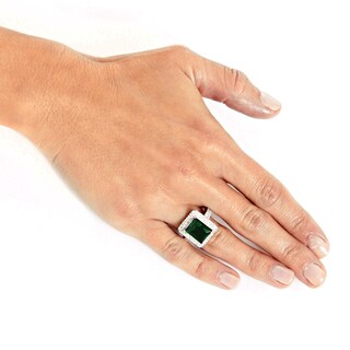 Foto 4 | Foto 4 | Anillo West Coast Jewelry De Plata De Ley Con Circonita Cúbica Verde Esmeralda - Venta Internacional.