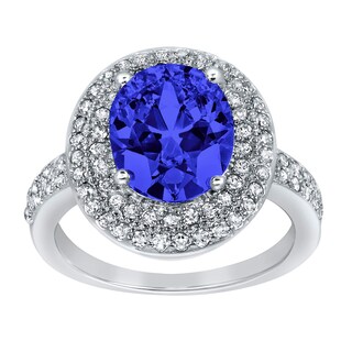 Foto 2 | Foto 2 | Anillo West Coast Jewelry Montana Azul Ovalado Con Circonita Cúbica De Plata 925 - Venta Internacional.