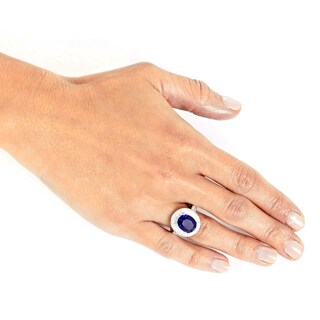 Foto 3 | Foto 3 | Anillo West Coast Jewelry Montana Azul Ovalado Con Circonita Cúbica De Plata 925 - Venta Internacional.