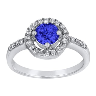 Foto 2 | Foto 2 | Anillo De Plata De Ley Con Circonita Cúbica Azul Montana De West Coast Jewelry - Venta Internacional.