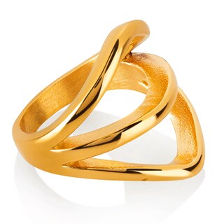 Foto 1 | Foto 1 | Anillo West Coast Jewelry Elya Split Band De Acero Chapado En Oro - Venta Internacional