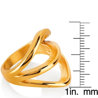 Foto 3 | Foto 3 | Anillo West Coast Jewelry Elya Split Band De Acero Chapado En Oro - Venta Internacional