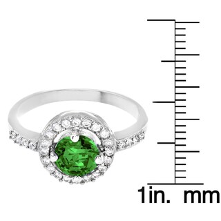 Foto 3 | Foto 3 | Anillo West Coast Jewelry De Plata De Ley Con Esmeralda Circonita Cúbica - Venta Internacional.