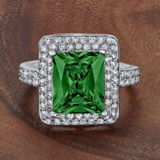 Foto 5 | Foto 5 | Anillo West Coast Jewelry De Plata De Ley Con Circonita Esmeralda - Venta Internacional.
