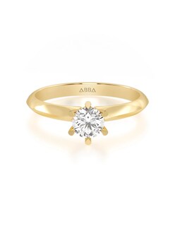 Foto 1 | Foto 1 | Anillo de compromiso de oro 10k con zirconia de 5mm Talla 9