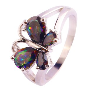 Foto 1 | Foto 1 | Anillo Huoguo Chapado En Mariposas De Cobre Moderno Para Mujer - Venta Internacional.