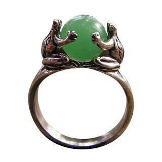 Foto 1 | Foto 1 | Anillo Huoguo Cute Animals Green Stone Para Hombre Y Mujer - Venta Internacional.