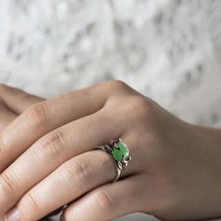 Foto 4 | Foto 4 | Anillo Huoguo Cute Animals Green Stone Para Hombre Y Mujer - Venta Internacional.