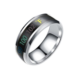 Foto 1 | Foto 1 | Anillo De Pareja Huoguo Fashion Nueva Temperatura Física Inteligente - Venta Internacional.