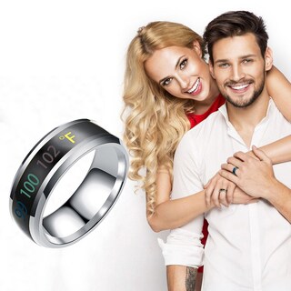 Foto 2 | Foto 2 | Anillo De Pareja Huoguo Fashion Nueva Temperatura Física Inteligente - Venta Internacional.