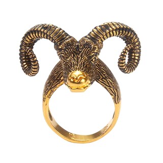 Foto 1 | Foto 1 | Anillo Huoguo Personality Con Cabeza De Oveja Diseño Retro Aleación Animal - Venta Internacional.