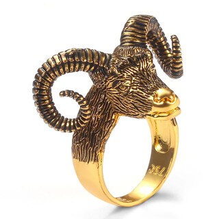 Foto 2 | Foto 2 | Anillo Huoguo Personality Con Cabeza De Oveja Diseño Retro Aleación Animal - Venta Internacional.